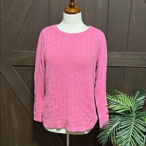 Pink Cable Knit Sweater